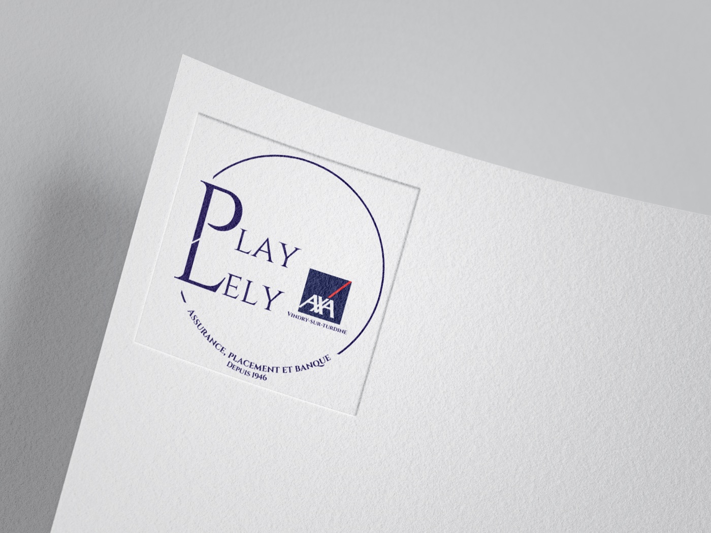 Logo AXA LELY PLAY – fond sombre